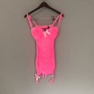 Victoria’s Secret Hot Pink Lingerie with Ruffles